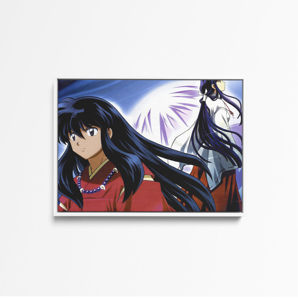 Tableau Inuyasha Deux Silhouettes Contrastees