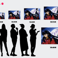 Tableau Inuyasha Deux Silhouettes Contrastees