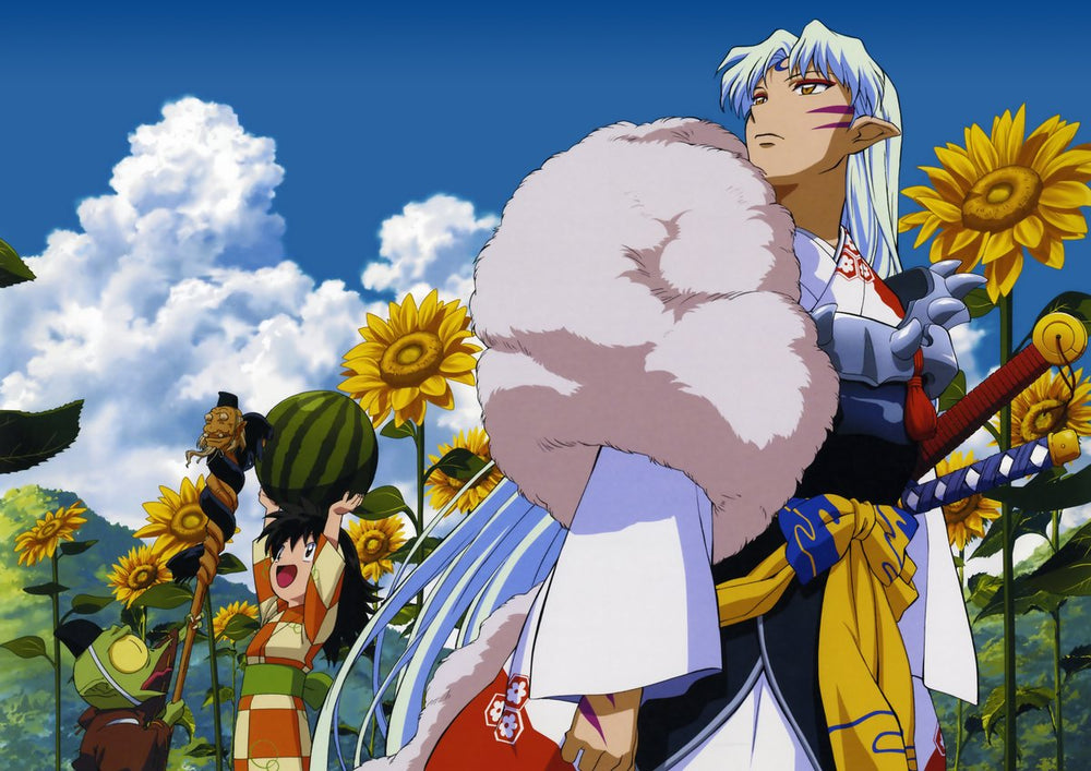 Tableau Inuyasha Guerrier Et Tournesols