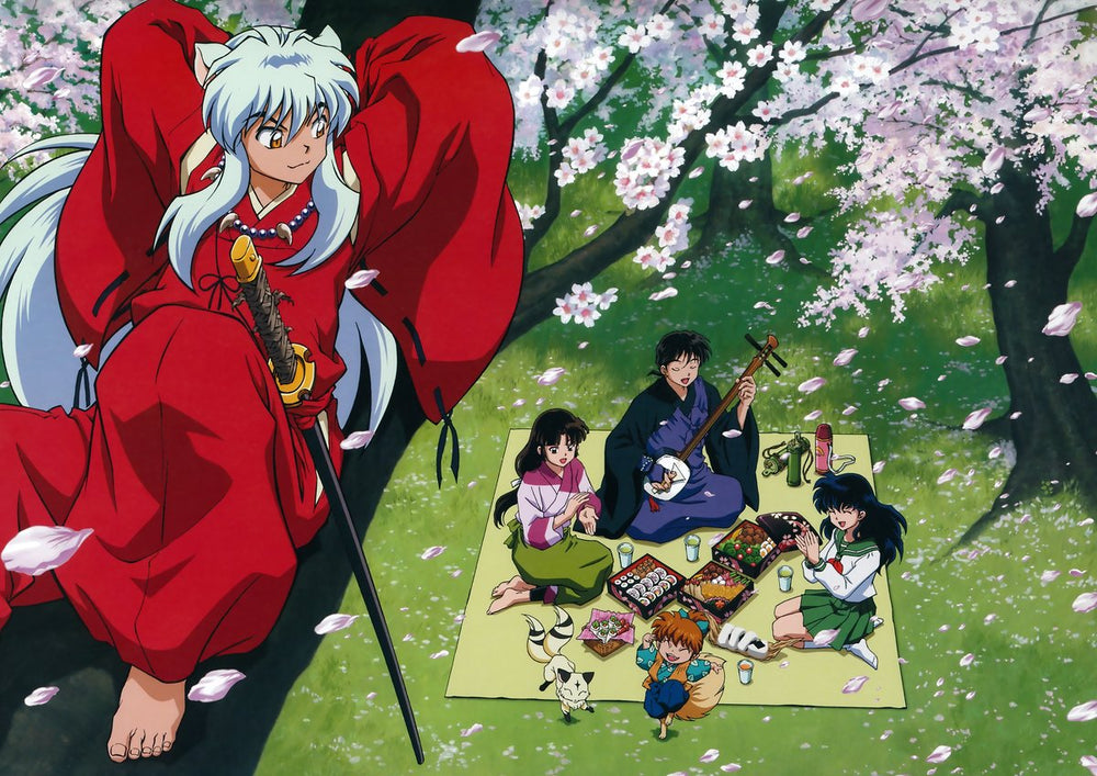 Tableau Inuyasha Piquenique Sous Cerisiers