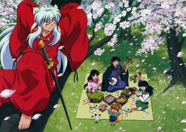 Tableau Inuyasha Piquenique Sous Cerisiers