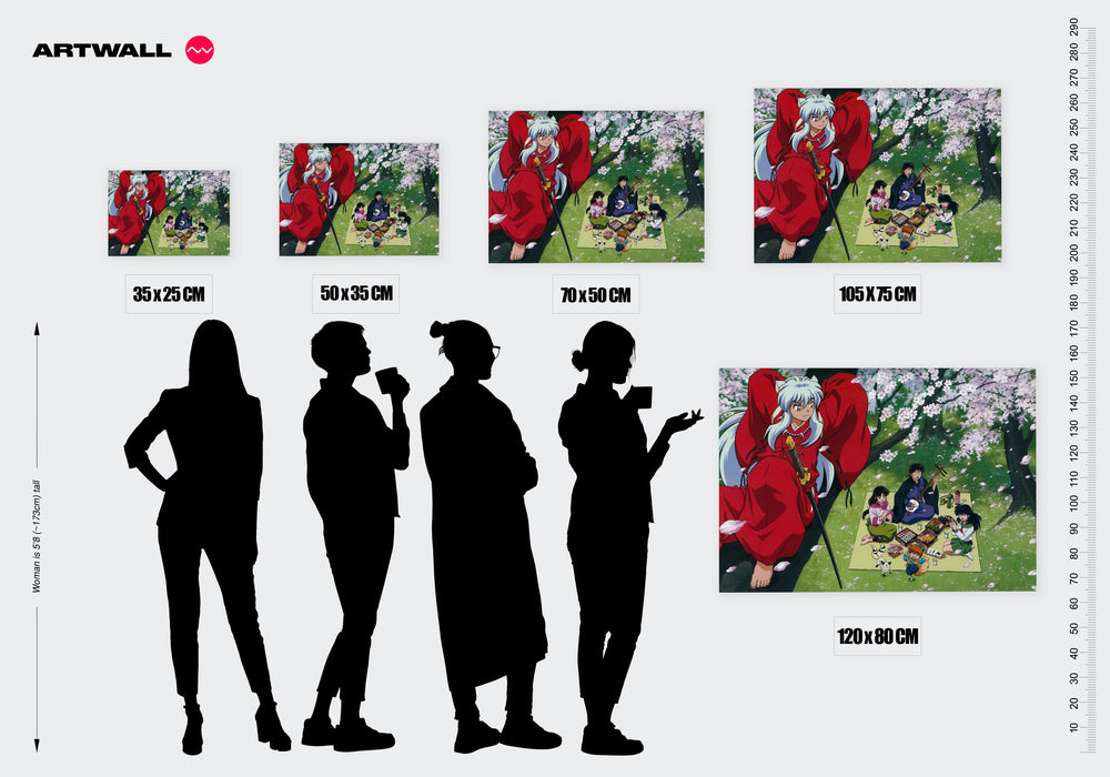 Tableau Inuyasha Piquenique Sous Cerisiers