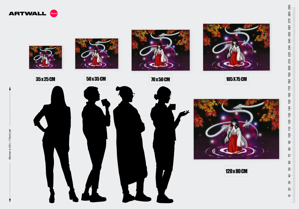 Tableau Inuyasha Pretresse Et Dragons