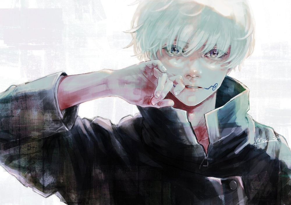 Tableau Jujutsu Kaisen Blond Masque Mysterieux