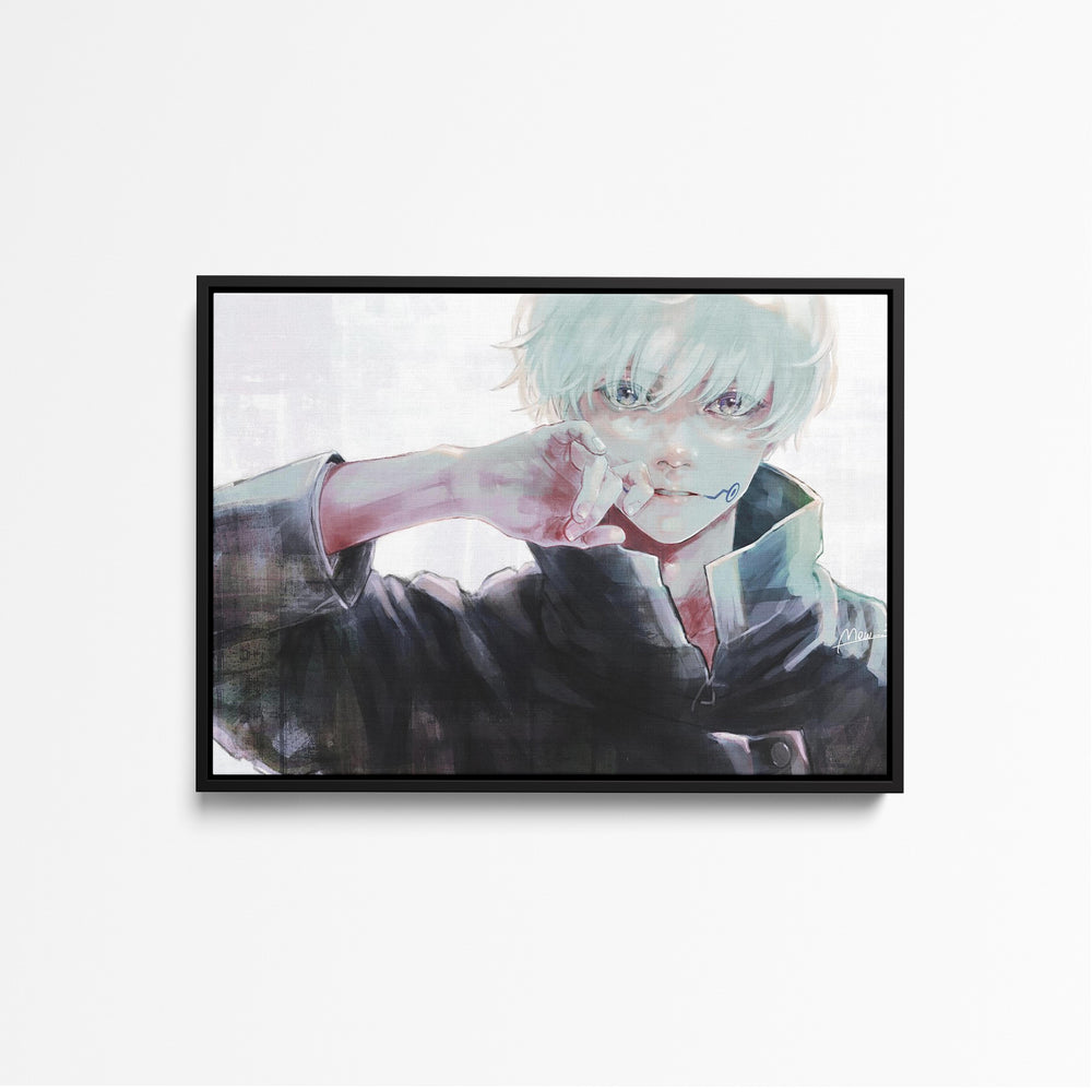 Tableau Jujutsu Kaisen Blond Masque Mysterieux