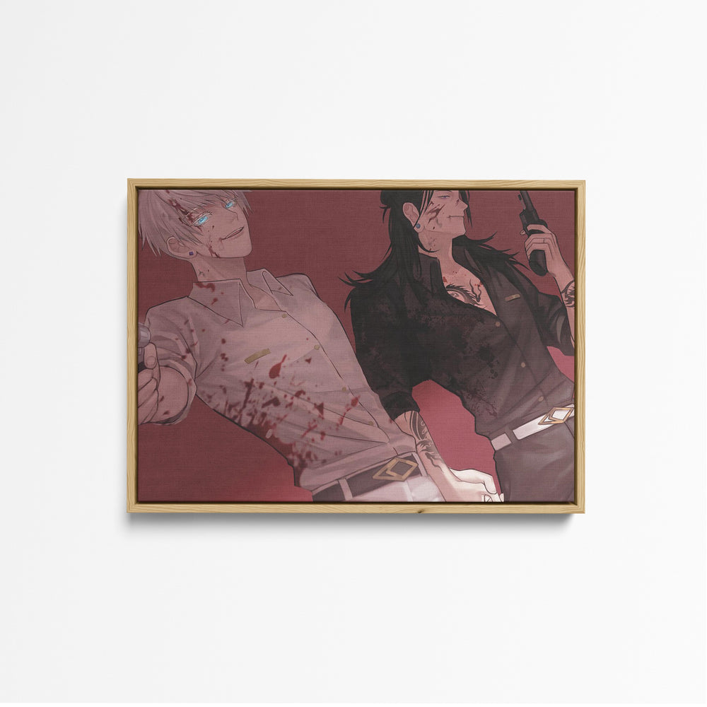 Tableau Jujutsu Kaisen Duos Armes Souriants