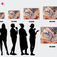 Tableau Jujutsu Kaisen Lecture Elegante Reflechie