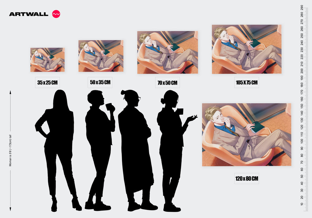 Tableau Jujutsu Kaisen Lecture Elegante Reflechie