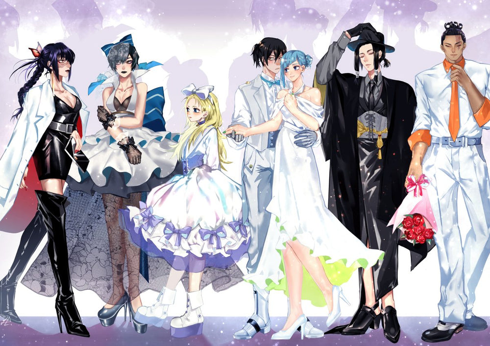 Tableau Jujutsu Kaisen Mariage Ensemble Elegant