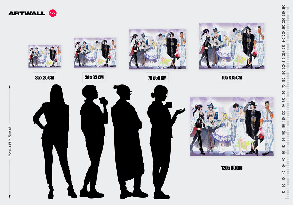 Tableau Jujutsu Kaisen Mariage Ensemble Elegant
