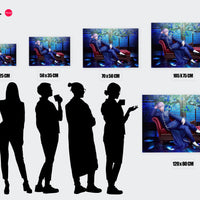 Tableau Jujutsu Kaisen Mysterieux Canape Bleu