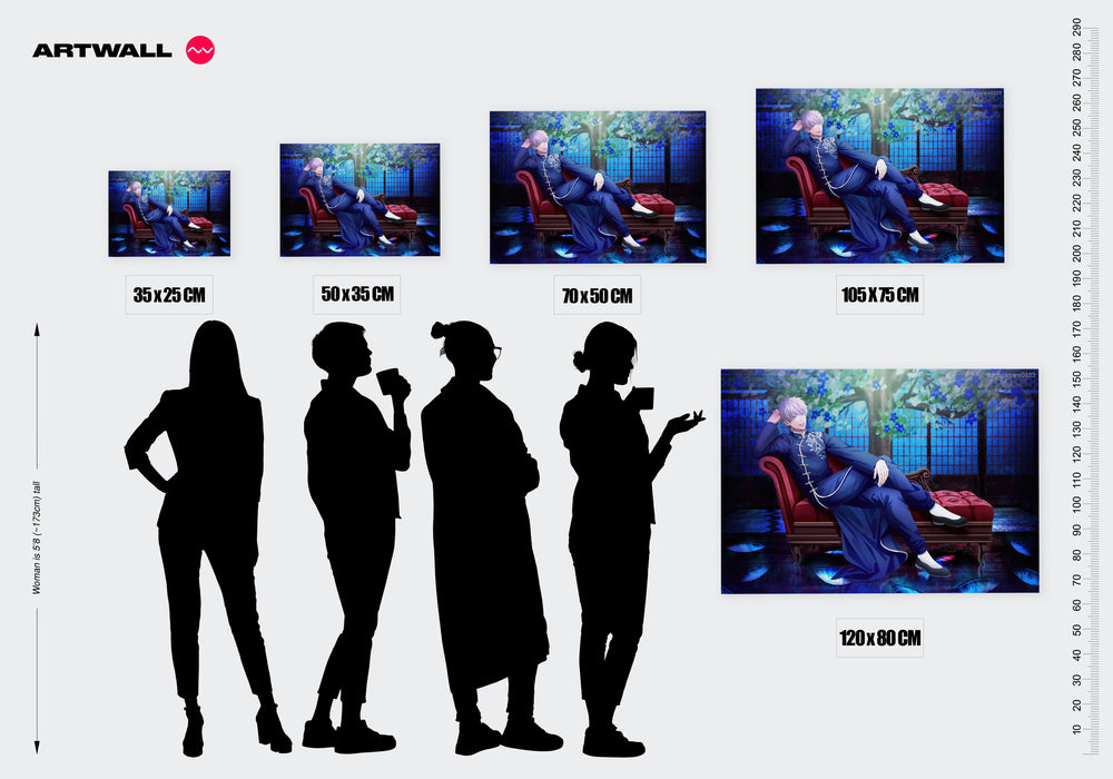 Tableau Jujutsu Kaisen Mysterieux Canape Bleu