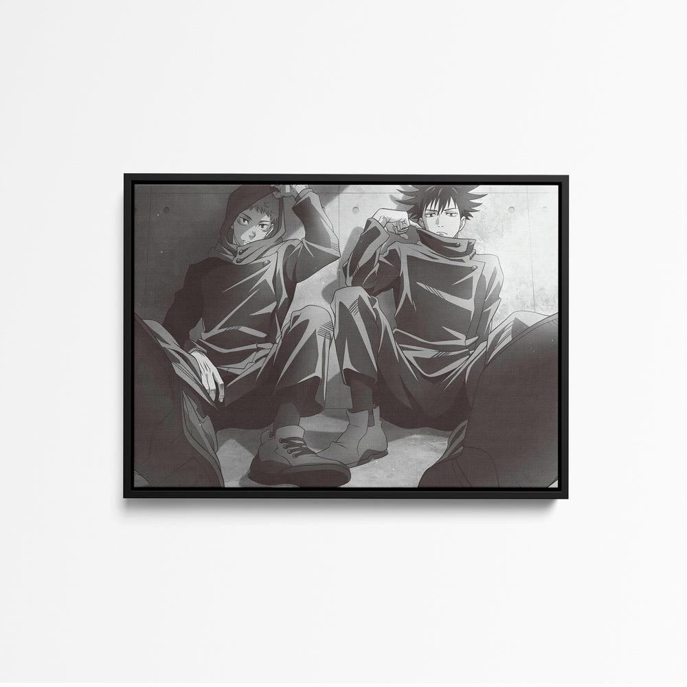 Tableau Jujutsu Kaisen Personnages Assis Reflechissant