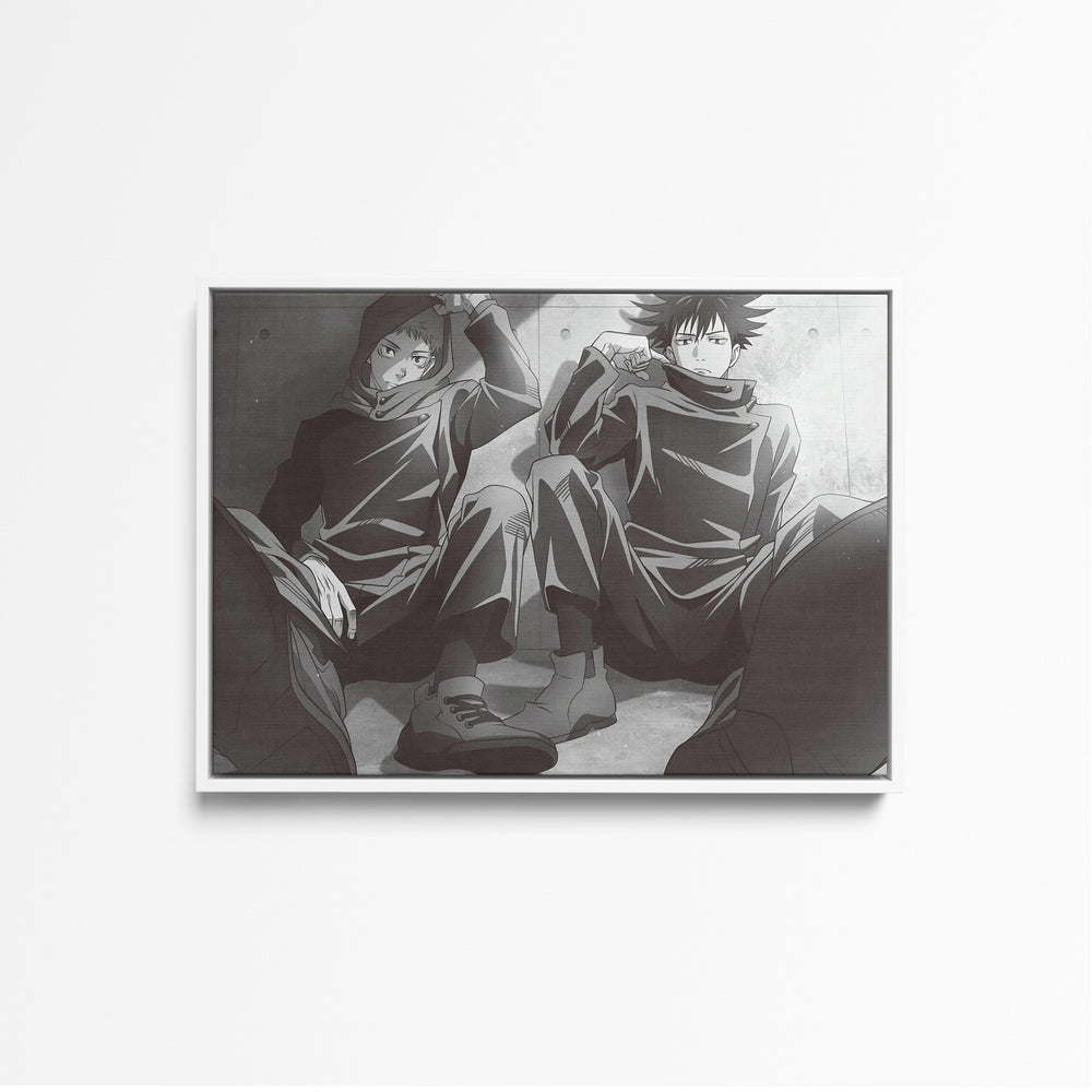 Tableau Jujutsu Kaisen Personnages Assis Reflechissant