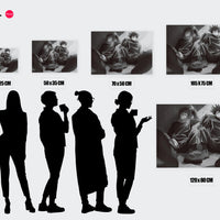 Tableau Jujutsu Kaisen Personnages Assis Reflechissant