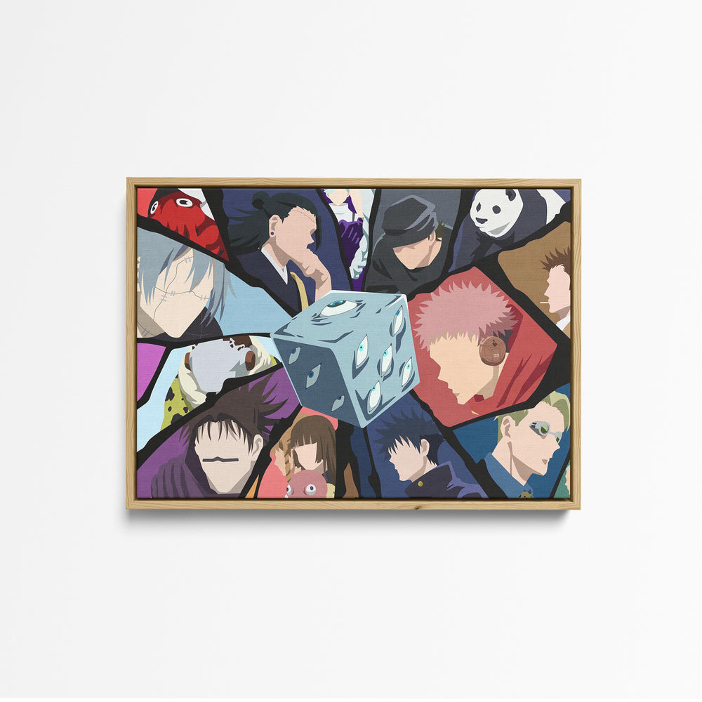 Tableau Jujutsu Kaisen Personnages Et Cube