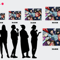 Tableau Jujutsu Kaisen Personnages Et Cube