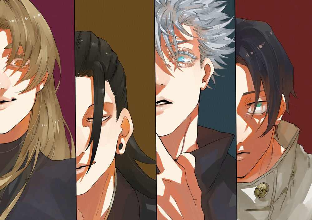 Tableau Jujutsu Kaisen Quatuor Intense Regards