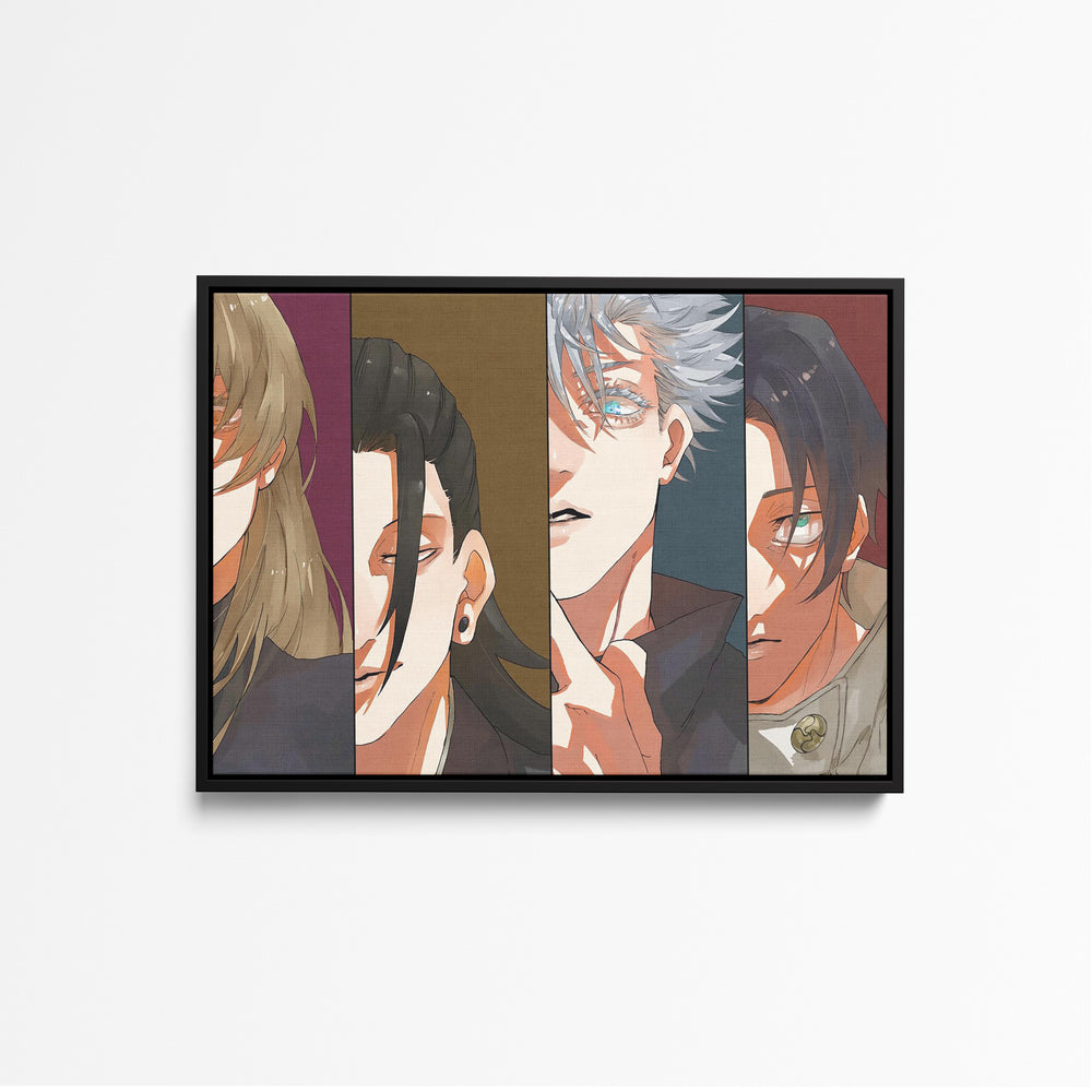 Tableau Jujutsu Kaisen Quatuor Intense Regards