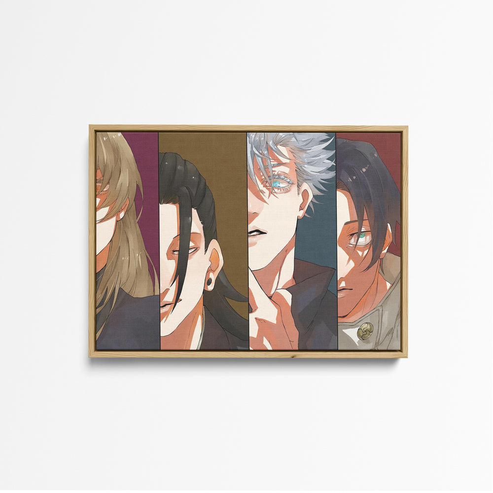 Tableau Jujutsu Kaisen Quatuor Intense Regards