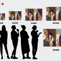 Tableau Jujutsu Kaisen Quatuor Intense Regards