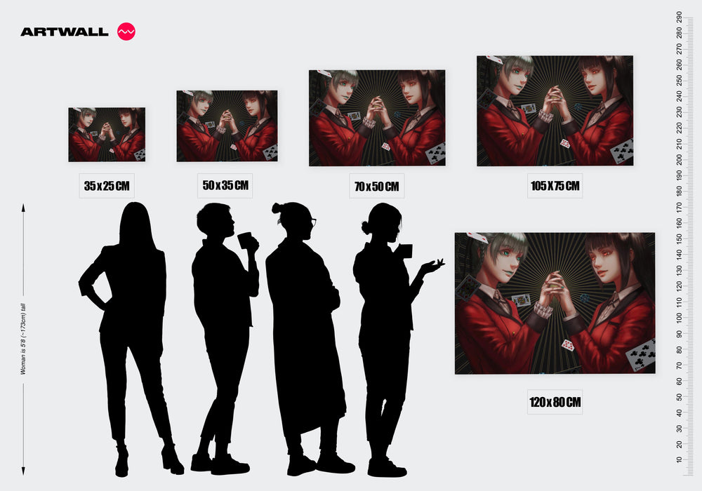 Tableau Kakegurui Cartes Et Regards