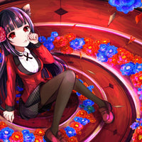 Tableau Kakegurui Chatte Elegante Florale