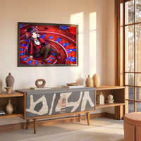 Tableau Kakegurui Chatte Elegante Florale