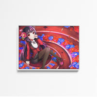 Tableau Kakegurui Chatte Elegante Florale