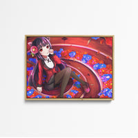 Tableau Kakegurui Chatte Elegante Florale