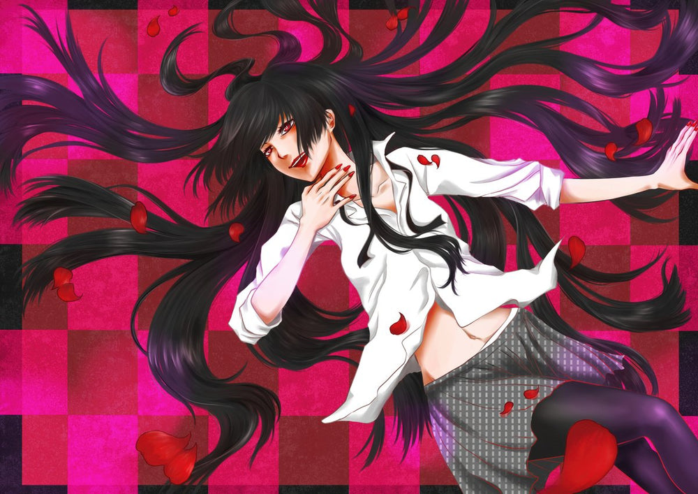 Tableau Kakegurui Chevelure Noire Envolee