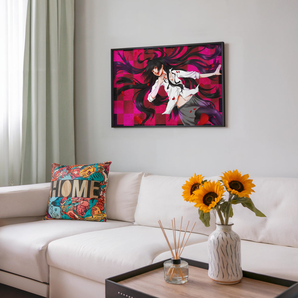 Tableau Kakegurui Chevelure Noire Envolee