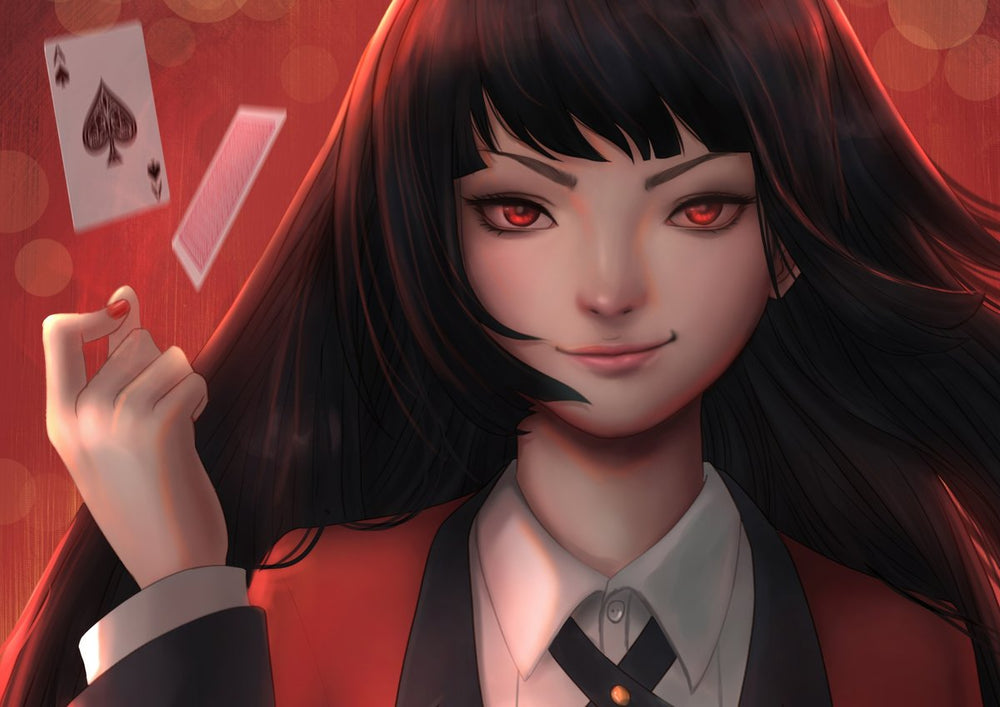 Tableau Kakegurui Joueuse De Cartes