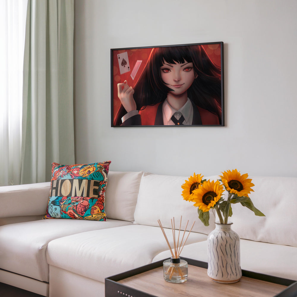 Tableau Kakegurui Joueuse De Cartes
