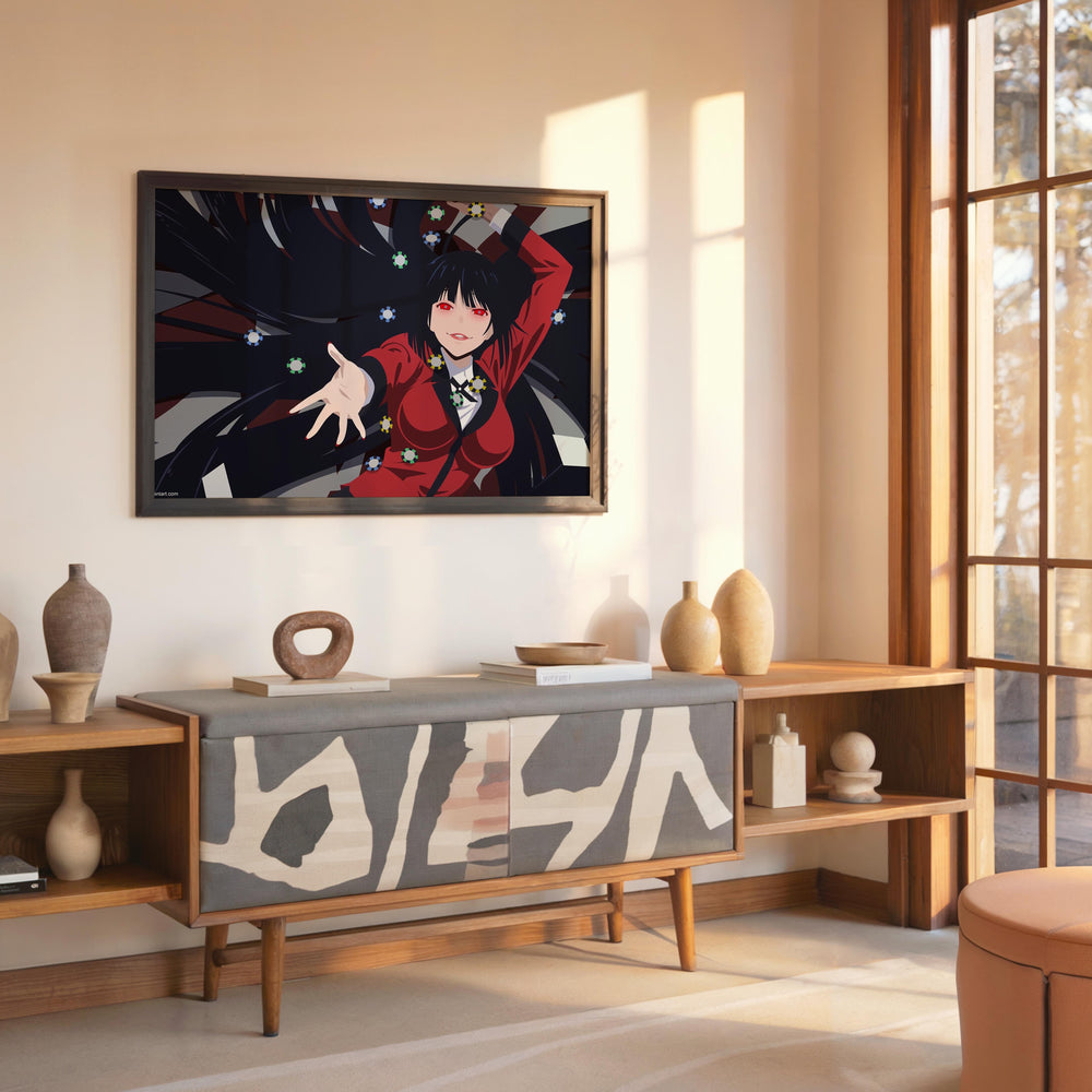 Tableau Kakegurui Joueuse De Poker
