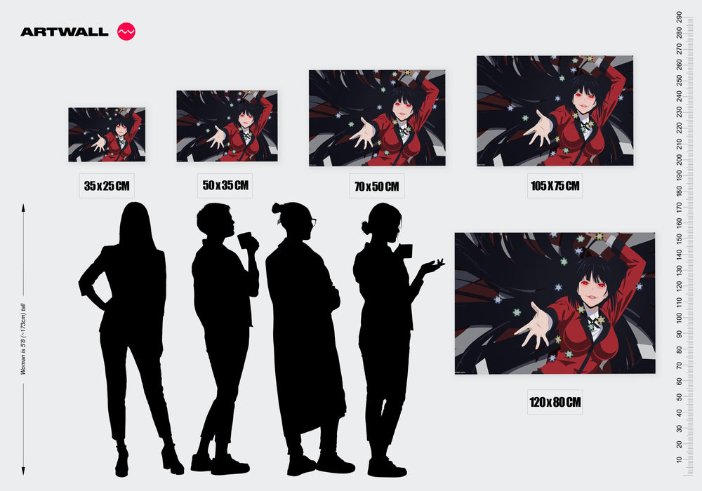 Tableau Kakegurui Joueuse De Poker