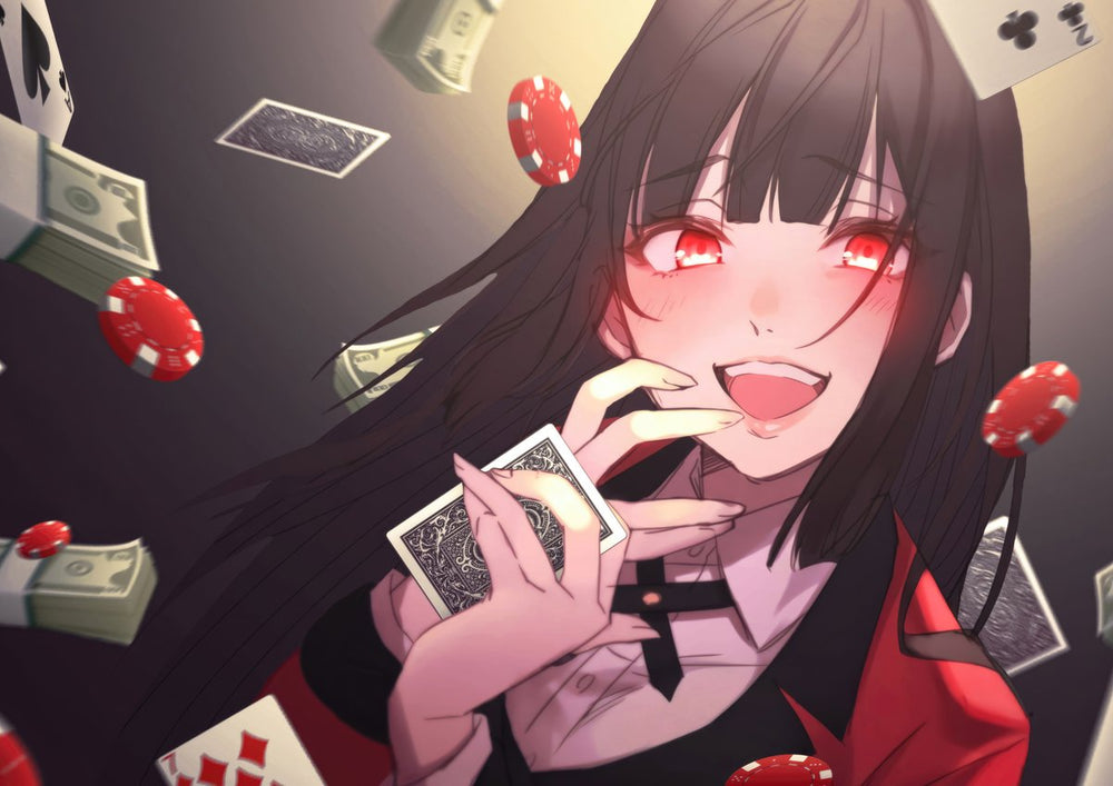 Tableau Kakegurui Joueuse Enjouee Cartes