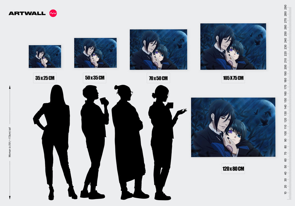 Tableau Kuroshitsuji Protecteur Nocturne Mysterieux