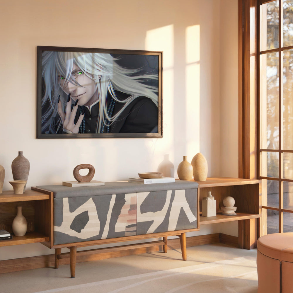 Tableau Kuroshitsuji Sourire Enigmatique Argente