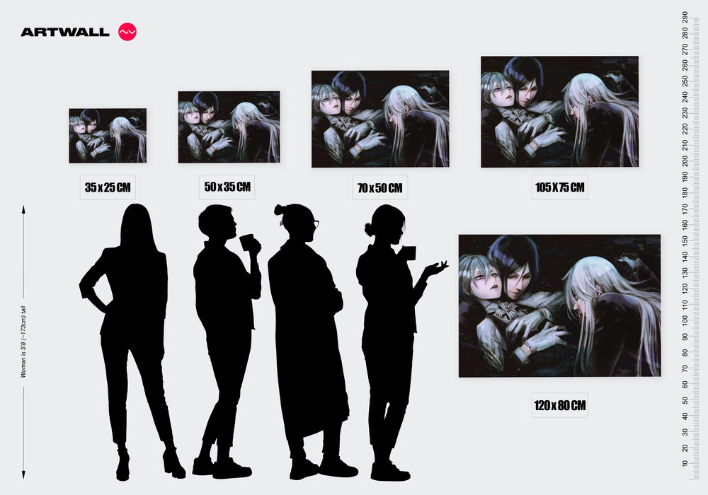 Tableau Kuroshitsuji Triangle Sombre Mysterieux