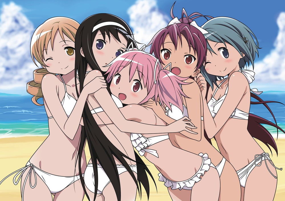 Tableau Magi Madoka Magica Amitie Plage Bikini