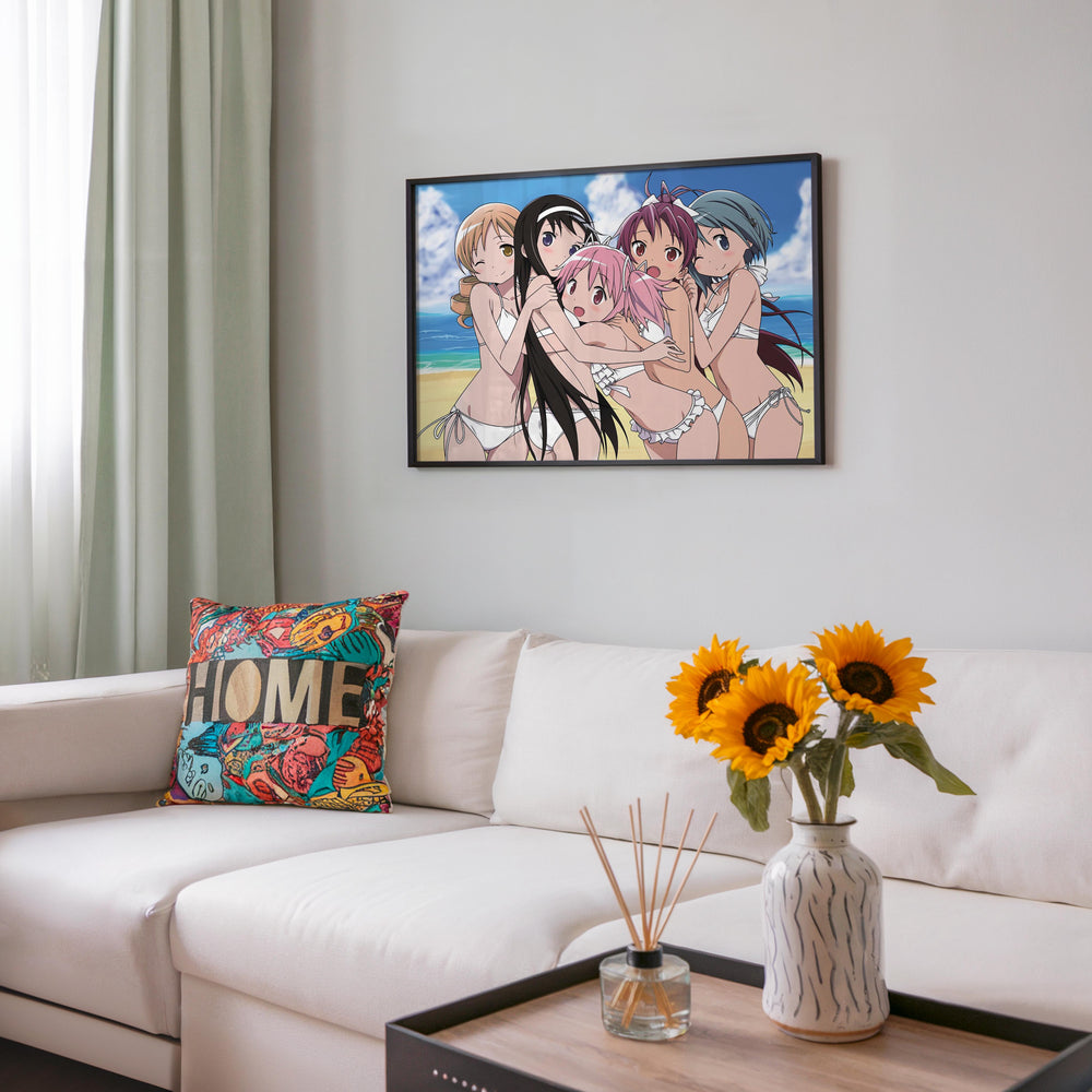 Tableau Magi Madoka Magica Amitie Plage Bikini