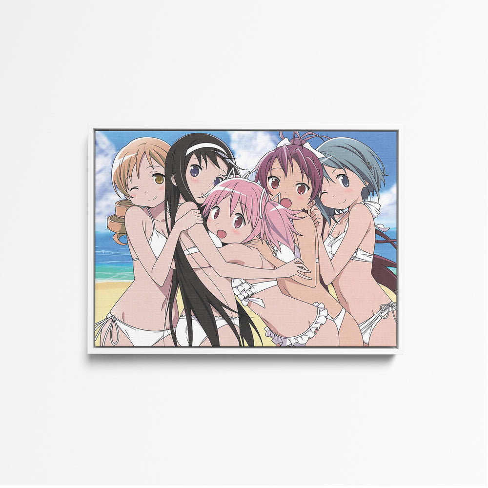 Tableau Magi Madoka Magica Amitie Plage Bikini