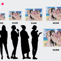 Tableau Magi Madoka Magica Amitie Plage Bikini