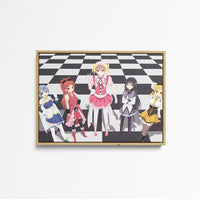 Tableau Magi Madoka Magica Cinq Magiciennes Colorees