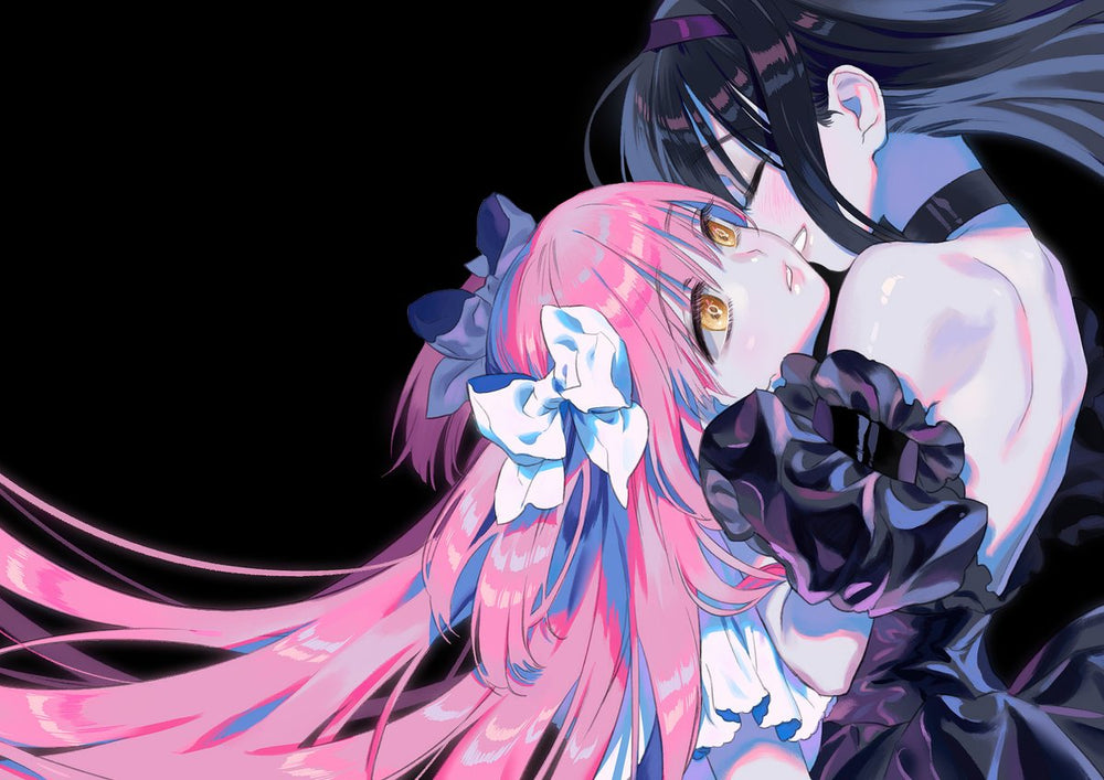 Tableau Magi Madoka Magica Etreinte Mysterieuse Sombre