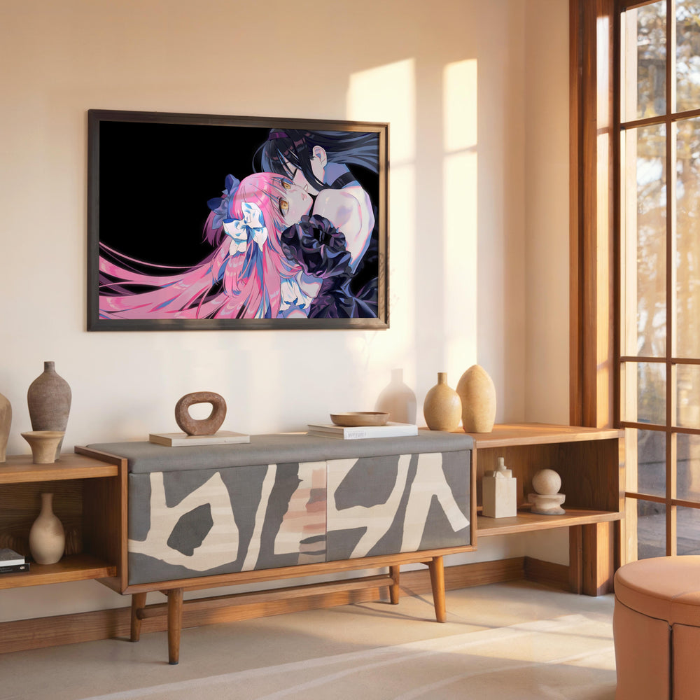 Tableau Magi Madoka Magica Etreinte Mysterieuse Sombre