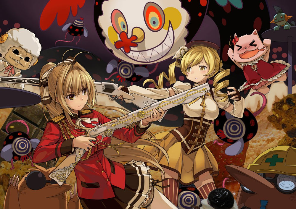 Tableau Magi Madoka Magica Guerrieres Et Monstres