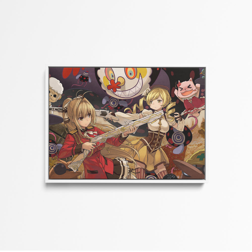 Tableau Magi Madoka Magica Guerrieres Et Monstres