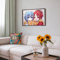 Tableau Magi Madoka Magica Personnages Amicaux Colores